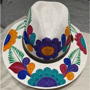 Hand Painted Panama Hat, Size Large, New